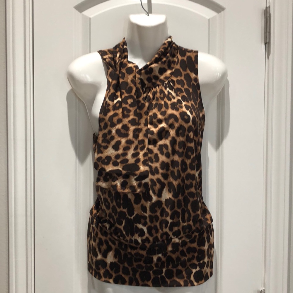 NEW Leopard Print Sleeveless Blouse Size S